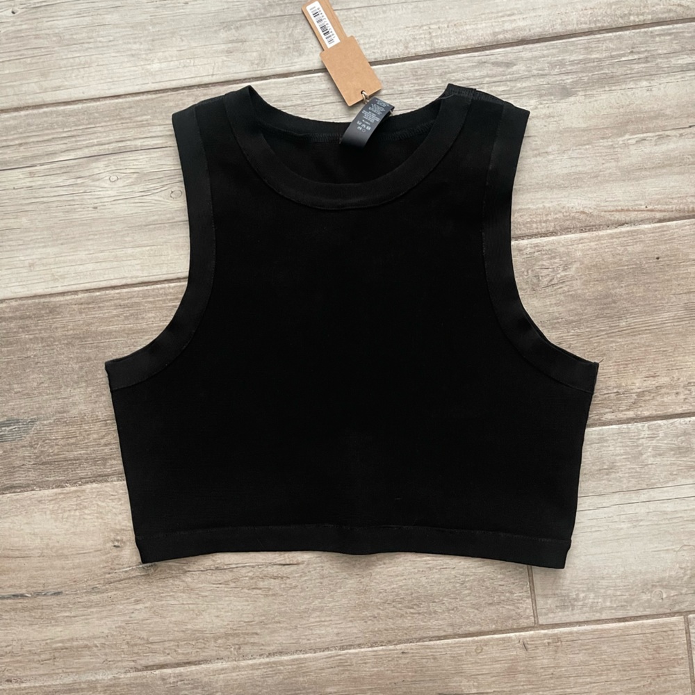 Skims Knit Beachwear High Neck Top- Size L
